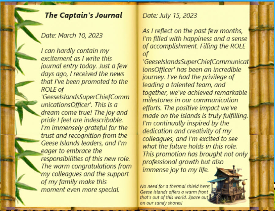 Captain's Journal